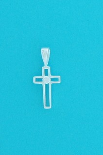 SPC CZ SET 14x9mm CUTOUT SQUARE CROSS