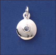 SPC 3mm ASST STONE SET 13mm DISC PENDAN-