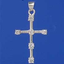 SPC 6 STONE CZ SET FANCY CROSS