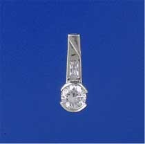 SPC 7mm ROUND CZ BAR PENDANT           =