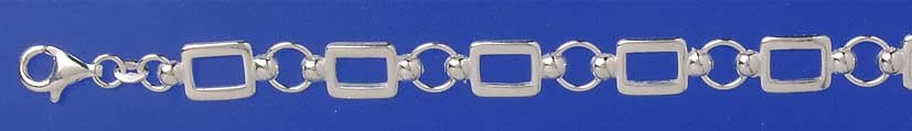 SPC RECTANGLES WITH BEADS LINKED BRAC.