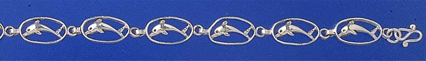SPC DOLPHINS IN OVALS BRACELET         =
