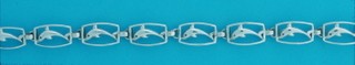 SPC LINKED DOLPHINS IN SQUARES BRACELET