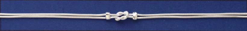 SPC TWO ROW 1mm SNAKE CHAIN KNOT BRAC  =