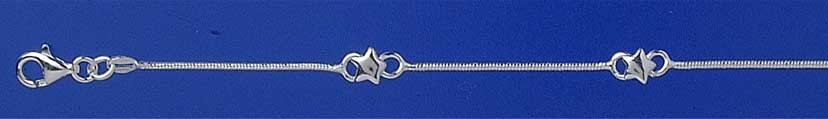 SPC 3 STARS SNAKE CHAIN BRACELET