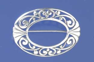 SPC OVAL CUTOUT BROOCH