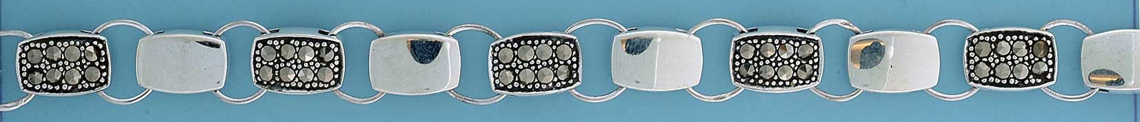 SPC CUSHION LINKS MARCASITE BRACELET