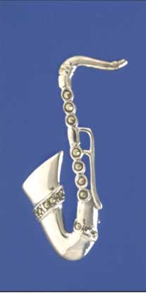 SPC MARCASITE SAXAPHONE BROOCH         -