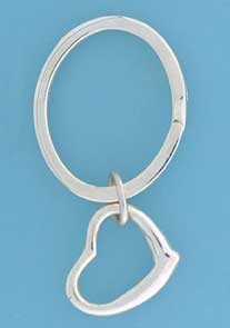 SPC OVAL SPLITRING TIF HEART KEYRING   =