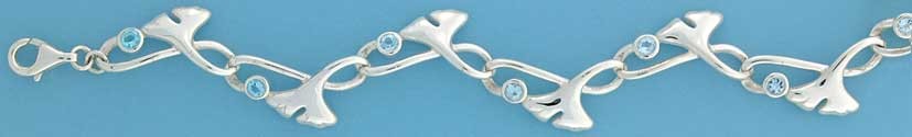 SPC BLUE TOPAZ ART-NOUVEAU BRACELET