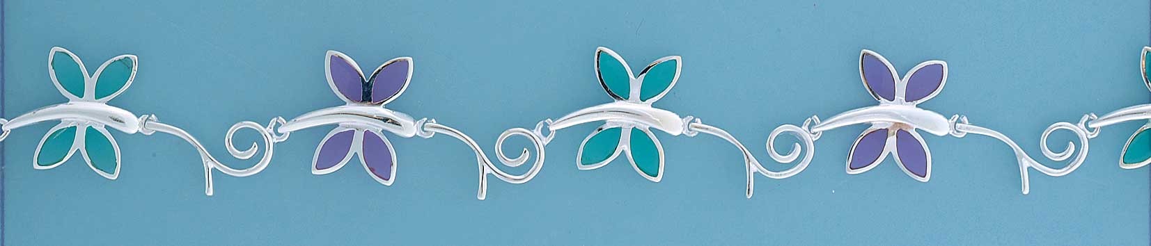 SPC 9mm INLAID ENAMEL BUTTERFLY BRAC.  =