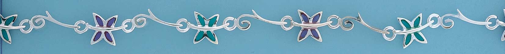 SPC 10mm INLAID ENAMEL BUTTERFLY BRAC.