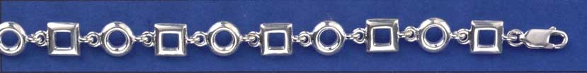 SPC CIRCLES AND SQUARES LINKED BRACELET