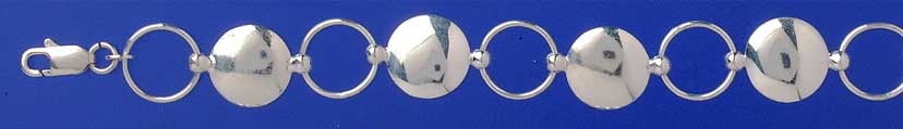SPC DOMED DISCS/JUMPRINGS BRACELET     =
