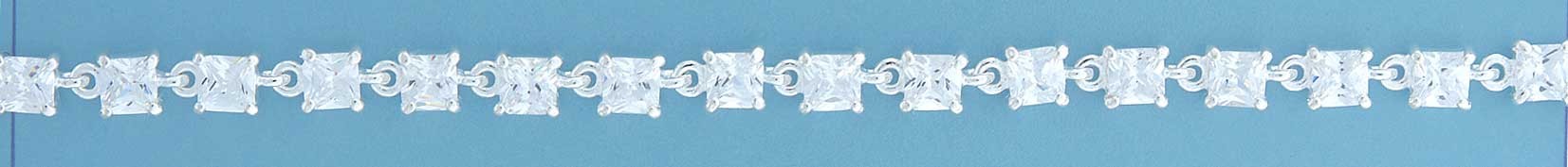 SPC 5mm SQ.CZ TENNIS STYLE BRACELET    =