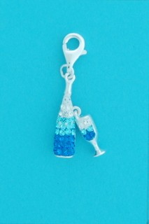 SPC CRYSTL/ENAML CHAMPAGNE CLIP ON CHARM