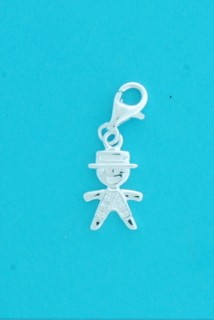 SPC GINGERBREAD MAN CZ CLIP ON CHARM