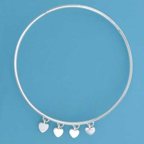 SPC 4 HANGING HEARTS COURT SLAVE BANGLE