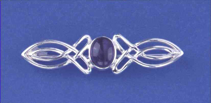 SPC 9x7 OVAL AME. WIRE CELTIC BROOCH   =