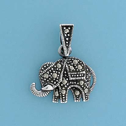 SPC MARCASITE ELEPHANT PENDANT