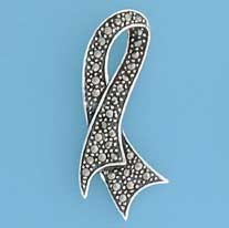 SPC MARCASITE SET RIBBON PENDANT