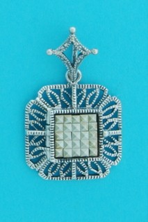 SPC MARCASITE SQUARE PENDANT