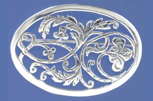 SPC OVAL CUTOUT PATTERN BROOCH         =