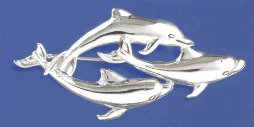 SPC 3 DOLPHIN BROOCH                   =