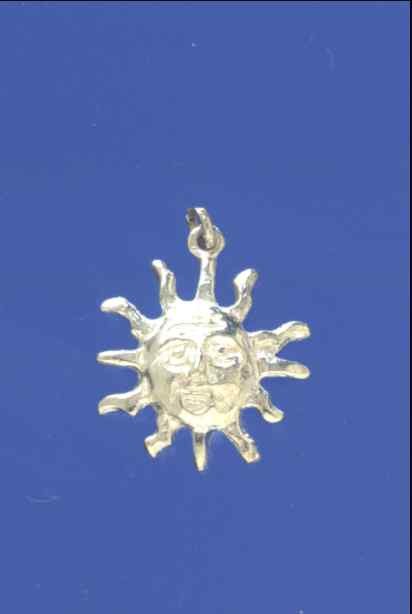 SPC 32mm MAN IN MOON BROOCH WITH SUN   =