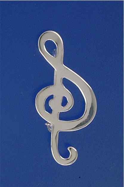 SPC MEDIUM TREBLE CLEF BROOCH          =