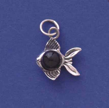 SPC ASST.STONE SMALL FISH PENDANT