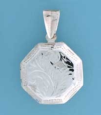 SPC 21mm HEXAGONAL ENGRAVED LOCKET     =