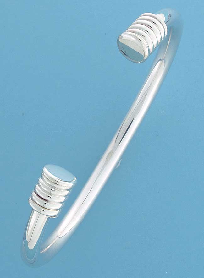 SPC 5mm COIL END LADIES TORQUE BANGLE  =