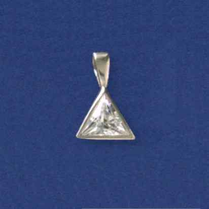 SPC 10mm CZ TRIANGULAR PENDANT