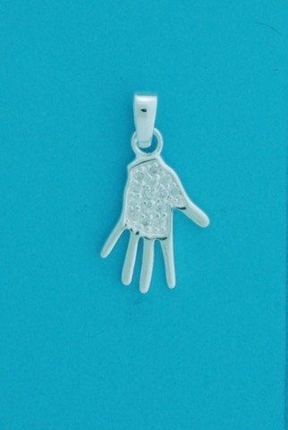 SPC HIGH 5 HAND WITH CZ SET PALM PENDANT