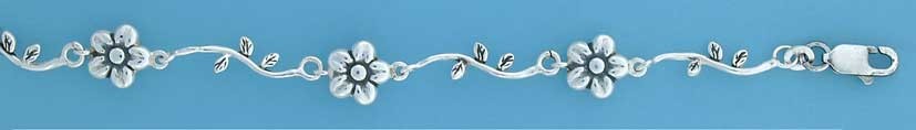 SPC WIGGLY BAR/FLOWERS BRACELET        =