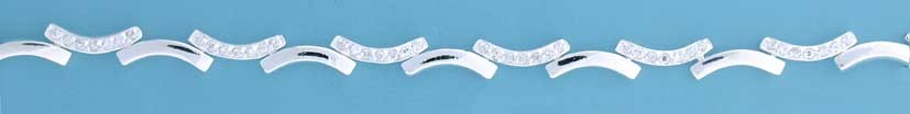 SPC CZ SET BENT BAR BRICKLINK BRAC     =