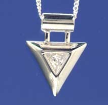 SPC FANCY TRIANGLE CZ PENDANT          =