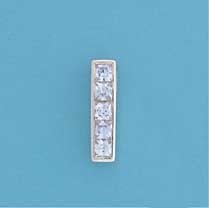 SPC RECT.CHANNEL SET LAVENDER CZ PENDANT
