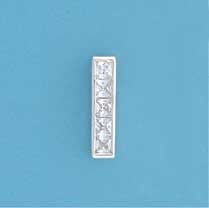 SPC RECT.CHANNEL SET CZ PENDANT        =