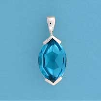SPC 17mm CAB MARQUIS IMM.TOPAZ PENDANT =