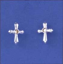 SPC ASST.COLOUR CRYSTAL SET CROSS STUDS