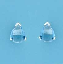 SPC CURVED TEARDROP BLUE CZ STUDS      =