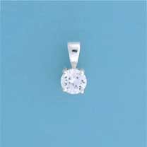 SPC 6mm CLAW SET ROUND CZ PENDANT      =