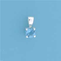 SPC 6mm CLAW SET ROUND PENDANT-BLUE    =