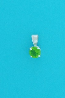 SPC 6mm CLAW SET ROUND PENDANT-GREEN   =
