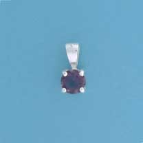 SPC 6mm CLAW SET ROUND PENDANT-PURPLE  =