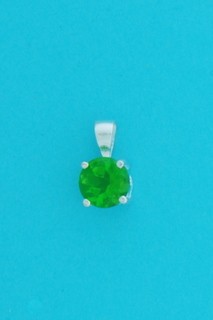 SPC 8mm CLAW SET ROUND PENDANT-GREEN   =