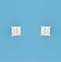 SPC 5mm CLAW SET SQUARE CZ STUD        =