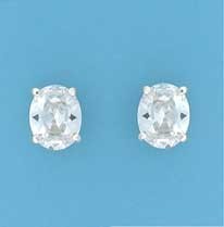 SPC 10x8mm OVAL CZ CLAW SET STUD       =